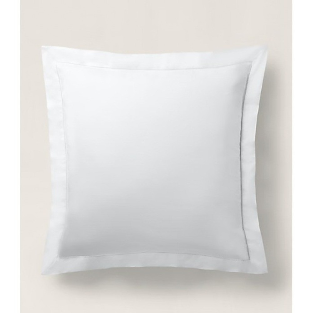 Ralph Lauren‎ Organic Cotton Sateen Border Euro Pillow Sham Parchment